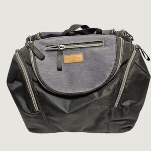 Goldbug Diaper Bag OS Changing Pad Travel Organizer Nylon Stroller Black Gray